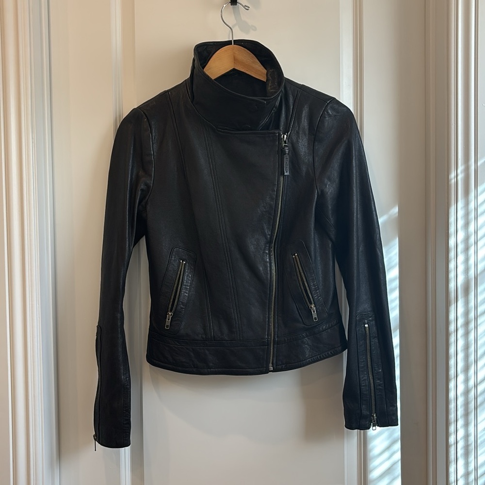 Mackage for Aritzia Black Motorcycle Jacket Size M
